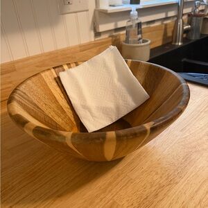 Threshold Handcrafted Wooden Bowl